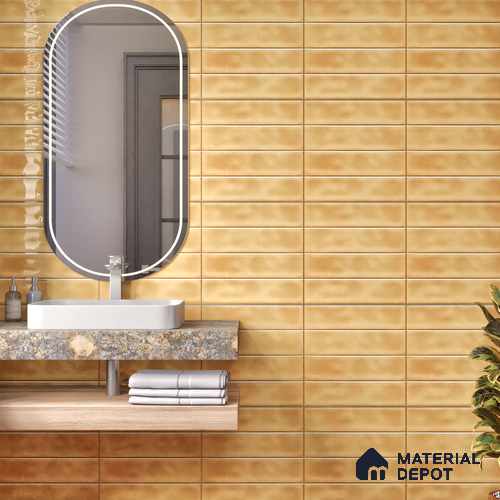 Faux Subway Tile TL 07256 B Sintra 1003 1 ft x 1 ft Ceramic Glossy Finish - 9 mm | 2 mm Spacer is Mandatory | Please Expect a Slight Variation of Pattern